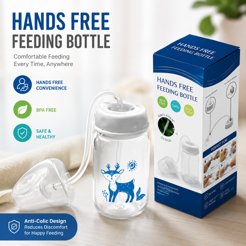 Hands-Free Self-Feeding Bottle for Babies ( Allow to Open )