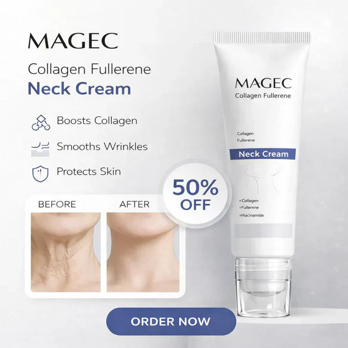 Magec Collagen Fullerene Neck Cream - Tightening & Anti-Wrinkle Formula