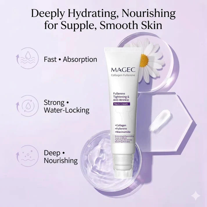 Magec Collagen Fullerene Neck Cream - Tightening & Anti-Wrinkle Formula