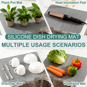 Silicone Dish Drying Mat for Kitchen Counter  ( 𝐇𝐢𝐠𝐡 𝐐𝐮𝐚𝐥𝐢𝐭𝐲 𝐍𝐨𝐭 𝐋𝐢𝐤𝐞 𝐂𝐡𝐞𝐚𝐩 𝐎𝐧𝐞𝐬 )