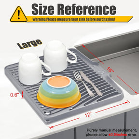 Silicone Dish Drying Mat for Kitchen Counter  ( 𝐇𝐢𝐠𝐡 𝐐𝐮𝐚𝐥𝐢𝐭𝐲 𝐍𝐨𝐭 𝐋𝐢𝐤𝐞 𝐂𝐡𝐞𝐚𝐩 𝐎𝐧𝐞𝐬 )