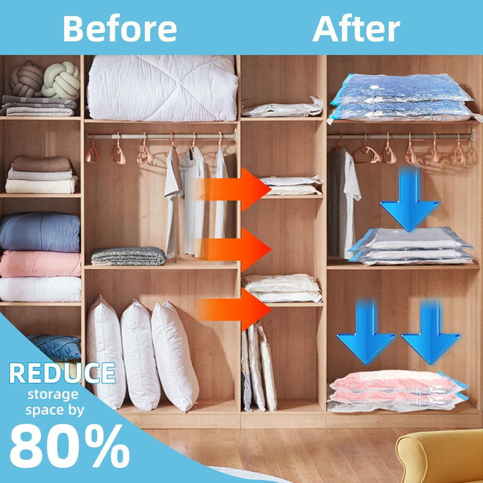 Set of 5 Vacuum Storage Bags With Pump