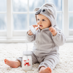 Hands-Free Self-Feeding Bottle for Babies  ( Allow to Open )