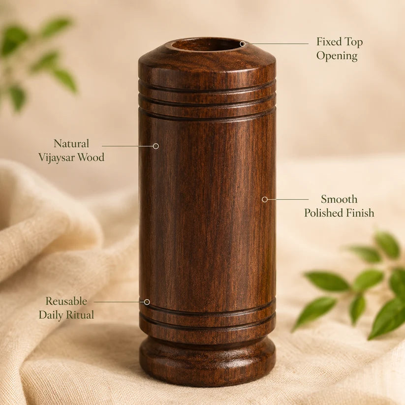 Ayurvedic Vijaysar Wooden Sugar Control Glass