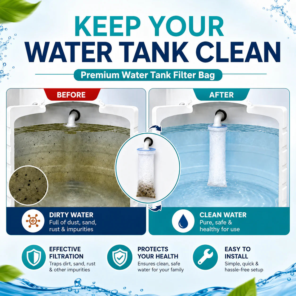 Water Tank Filter Bag