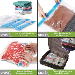 Set of 5 Vacuum Storage Bags With Pump