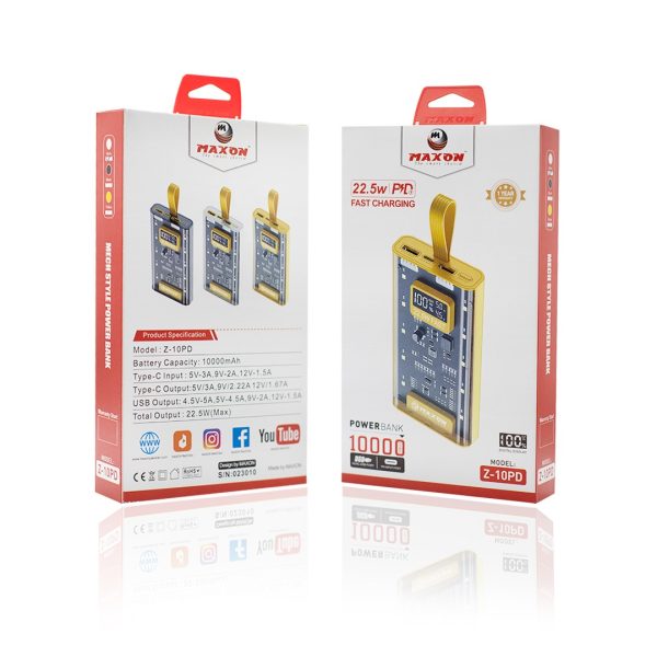 Maxon Z-10pd 10000mah 22.5w Pd Power Bank