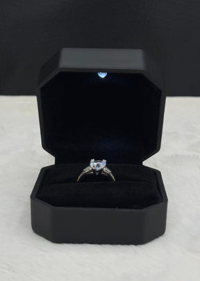 Diamond Shape Luxury Quality Adjustable Ring With Box