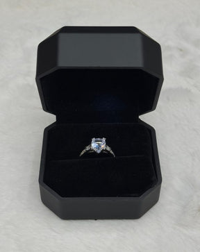 Diamond Shape Luxury Quality Adjustable Ring With Box