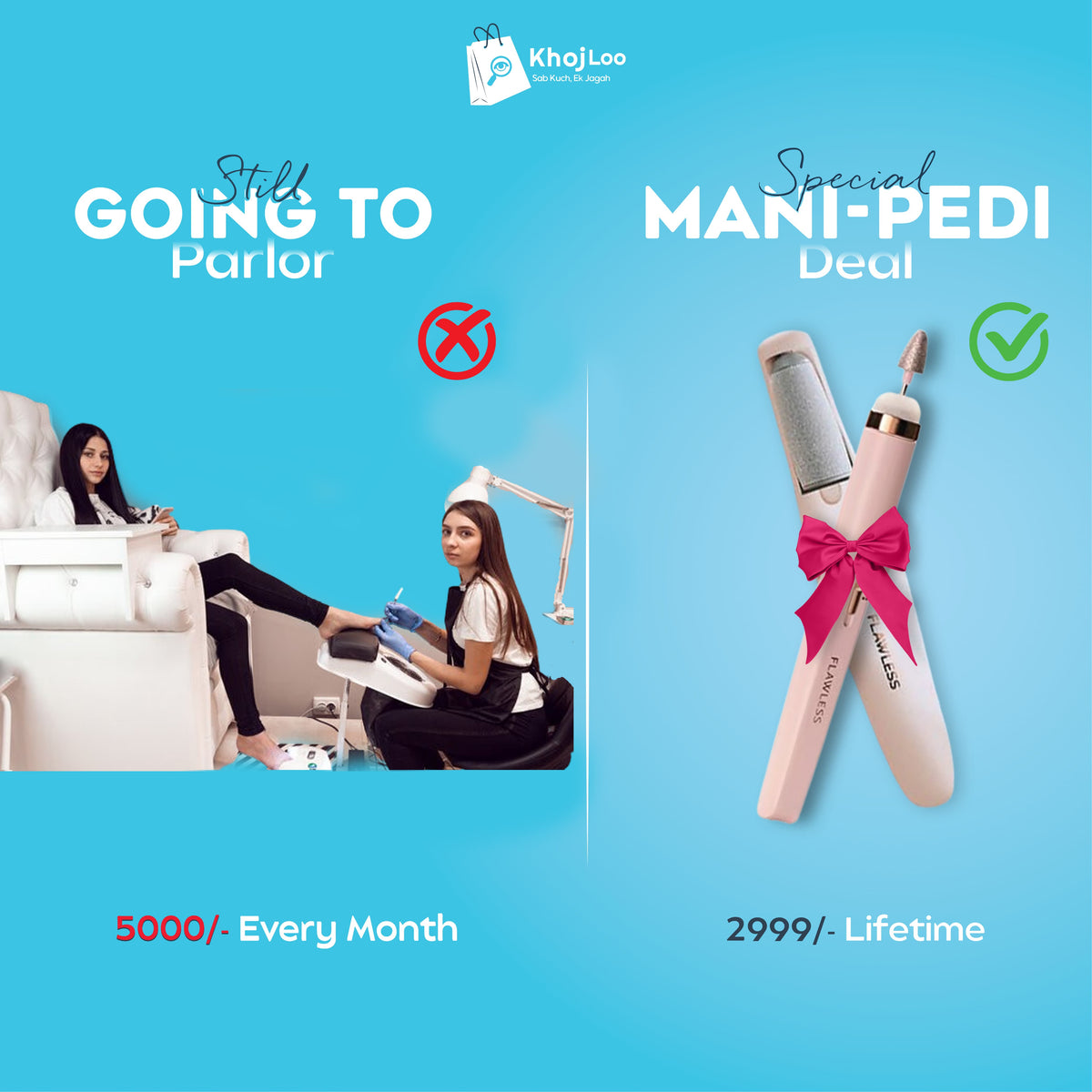 Khojloo.pk Special Mani-Pedi Deal