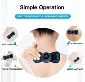 Mini Body Massager Pulse Neck Pain Relief Ems Butterfly Body Massager
